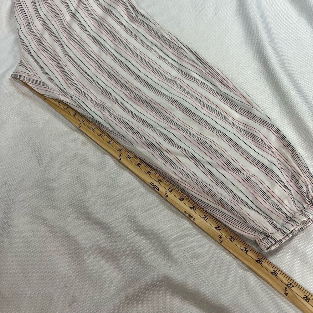 Hatch‎ Jojo Striped Square Neckline White Red Blue Jumpsuit Sz S Women Maternity - Picture 7 of 10